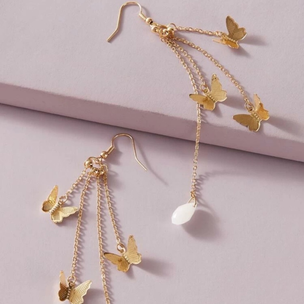 BOGO Butterfly Gold Drop Dainty Earrings Jewelry